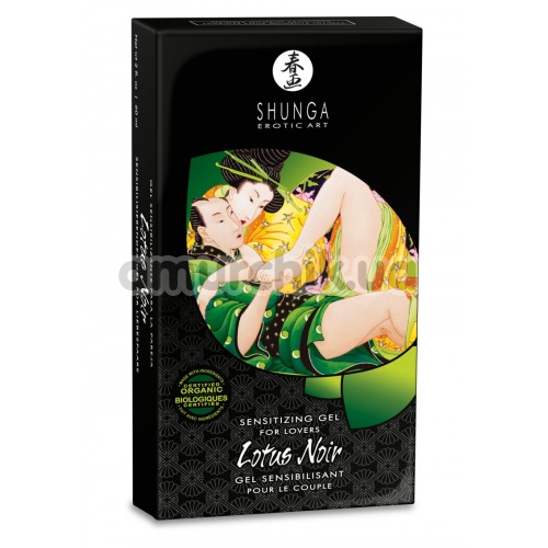 Збуджуючий гель Shunga Lotus Noir для чоловіків і жінок, 60 мл