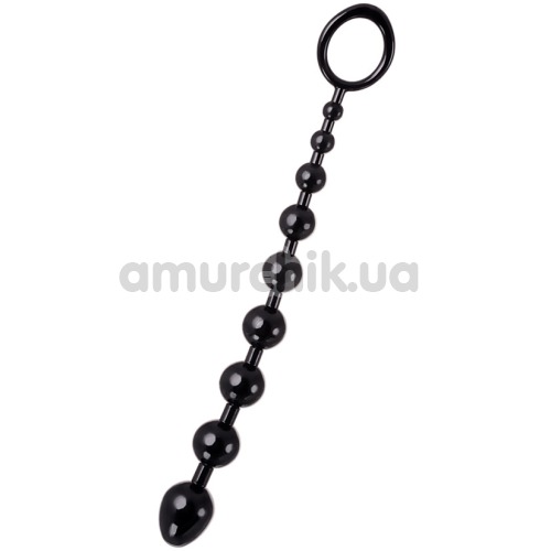Анальная цепочка A-Toys Anal Beads 761309 M-Size, чёрная - Фото №1