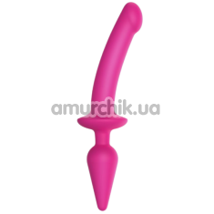 Фалоімітатор з анальною пробкою Strap-On-Me Switch Plug-In Dildo L, рожевий - Фото №1