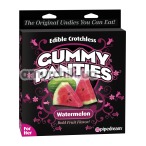 Съедобные женские трусики Edible Crotchless Gummy Panties, арбуз - Фото №1