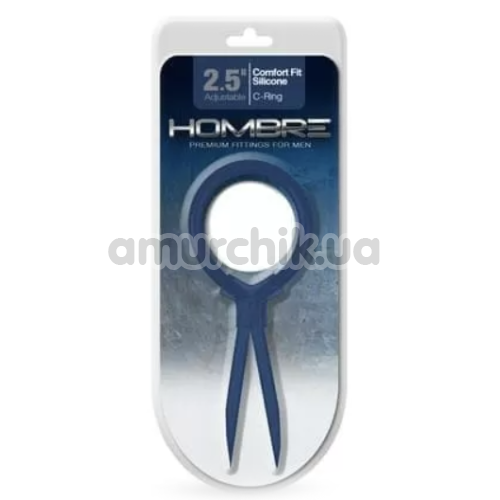 Эрекционное кольцо Hombre Comfort Fit Silicone, синее