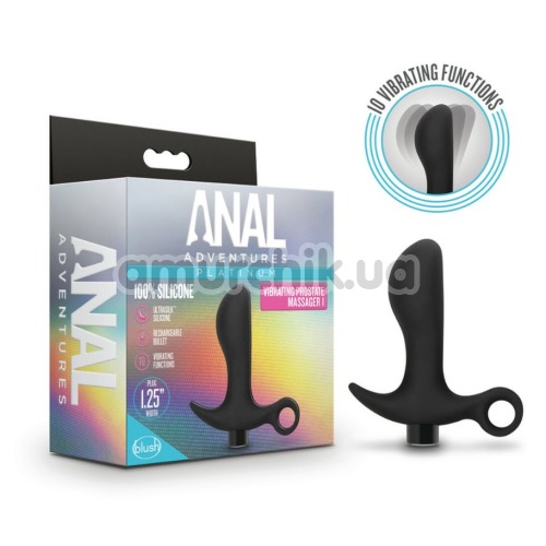Вибростимулятор простаты Anal Adventures Platinum Vibrating Prostate Massager 1, черный
