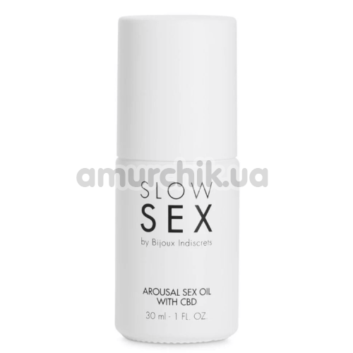 Массажное масло Bijoux Indiscrets Slow Sex Oral Sex Oil With CBD, 30 мл - Фото №1