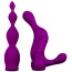 Набор насадок на вибратор Adrien Lastic AD-2X - Anal set, фиолетовый - Фото №1