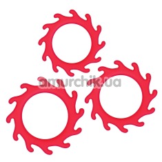 Набор из 3 эрекционных колец Renegade Gears, красный - Фото №1
