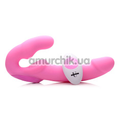 Безремневой страпон с вибрацией UStrap Urge-Pink, розовый - Фото №1