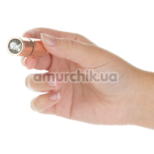 Вибропуля First-Class Bullet With Key Chain Pouch, золотая