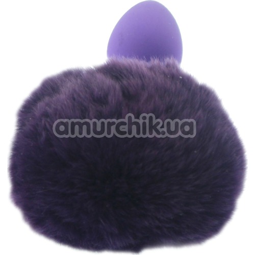 Анальная пробка с фиолетовым хвостиком Honey Bunny Tail, фиолетовая