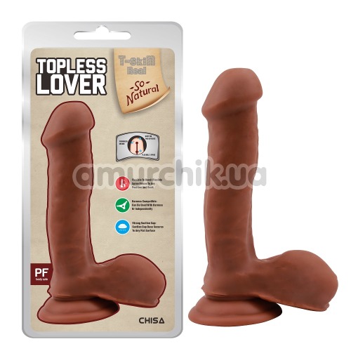 Фаллоимитатор T-skin ReaL Topless Lover, светло-коричневый