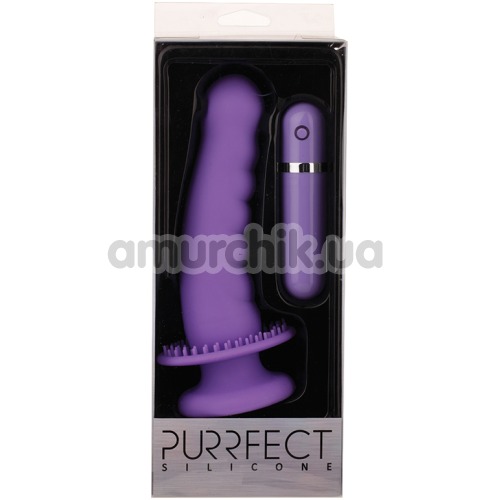 Вибратор Purrfect Silicone, 14 см фиолетовый
