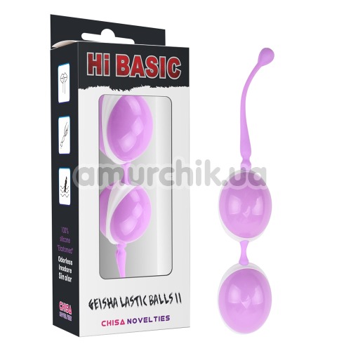 Вагинальные шарики Hi Basic Geisha Lastic Double Balls II, фиолетовые