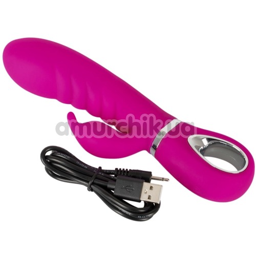 Вібратор XouXou Super Soft Silicone Rabbit Vibrator, рожевий
