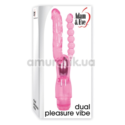 Анально-вагінальний вібратор Dual Pleasure Vibe, рожевий