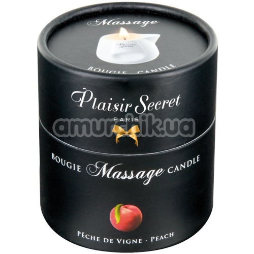 Масажна свічка Plaisir Secret Paris Bougie Massage Candle Peach - персик, 80 мл