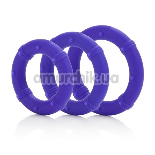 Набір ерекційних кілець Posh Silicone Love Rings, 3 шт., фіолетовий