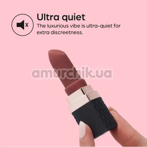 Клиторальный вибратор So Divine Amour Lipstick Vibrator, красно-черный