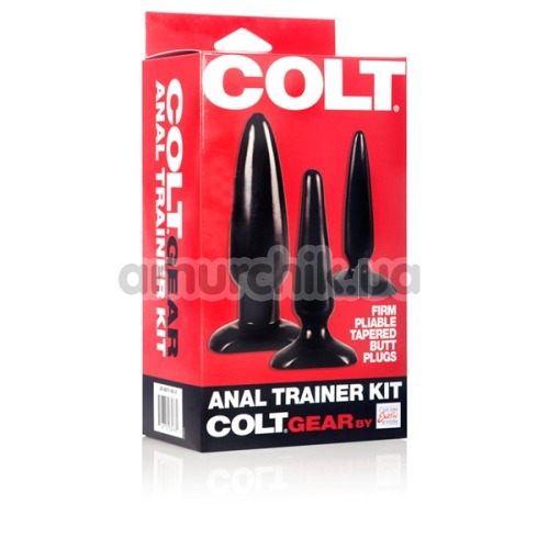 Набір з 3 анальних пробок Colt Anal Trainer Kit, чорний