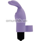 Насадка на палець з вібрацією FeelzToys Magic Finger Bunny Vibrator, фіолетова - Фото №1