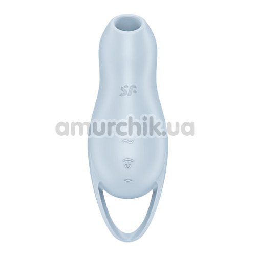 Симулятор орального секса для женщин с вибрацией Satisfyer Pocket Pro 1, голубой