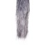 Анальная пробка с серым лисьим хвостиком Easy Toys Fox Tail Plug L, серебряная - Фото №2