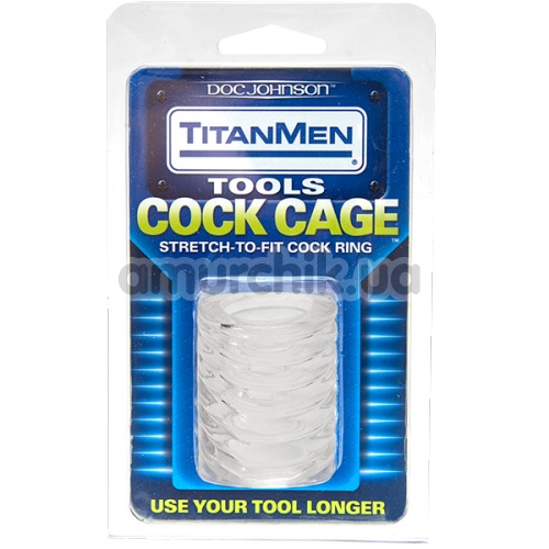 Насадка на пенис Titanmen Tools Cock Cage, прозрачная