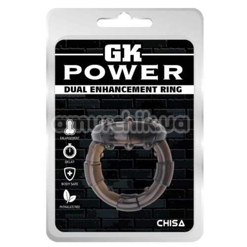 Ерекційне кільце GK Power Dual Enhancement Ring, чорне