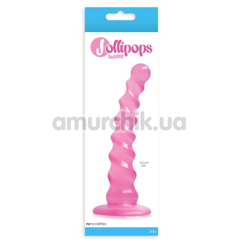 Анальная пробка Jollipops Twisted, розовая