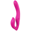 Безремневой страпон с вибрацией Vibes Of Love Remote Double Dipper, розовый - Фото №3