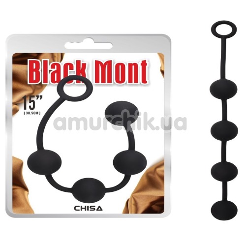 Анальная цепочка Black Mont P Storm Beads M 15, черная