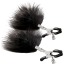 Затискачі для сосків Steamy Shades Adjustable Feather Nipple Clamps, срібні - Фото №1