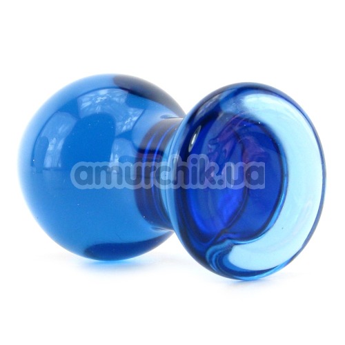 Анальная пробка Crystal Premium Glass Small, синяя