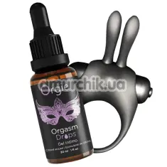 Набір Orgie Orgasmic Bunny: віброкільце + стимулююча сироватка для жінок Orgie Orgasm Drops - Фото №1