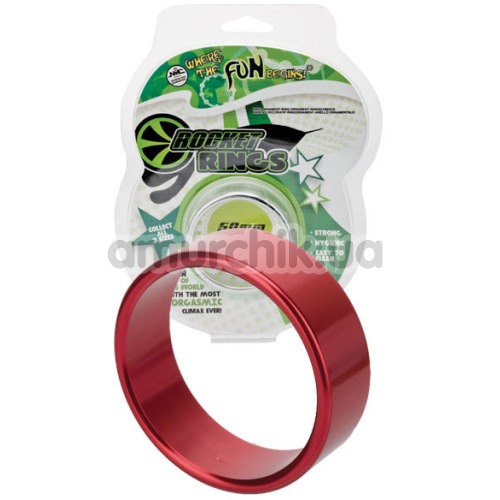Эрекционное кольцо Rocket Rings красное, 5 см
