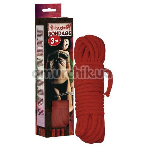 Мотузка Shibari Bondage 3 м, червона