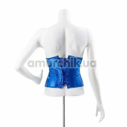 Корсет DS Fetish Vintage Satin Underbust Corset, синий