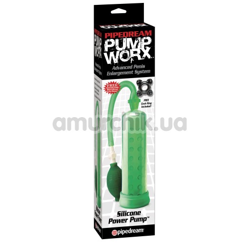 Вакуумная помпа Pump Worx Silicone Power Pump, зеленая