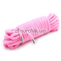 Веревка для бондажа DS Fetish 10 M Metal, розовая - Фото №1