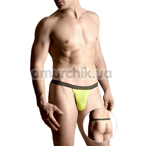 Трусы-стринги мужские Mens thongs желтые (модель 4496)