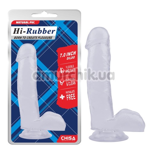Фаллоимитатор Hi-Rubber 7 Inch, прозрачный