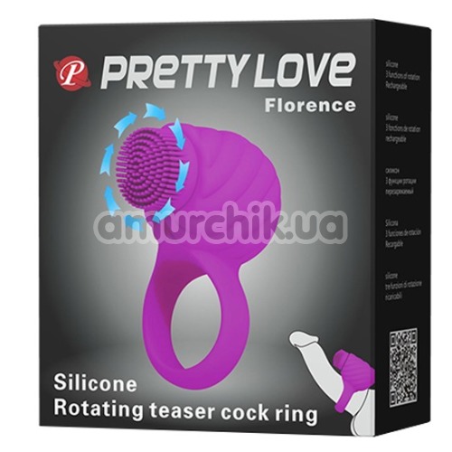 Виброкольцо Pretty Love Florence, фиолетовое