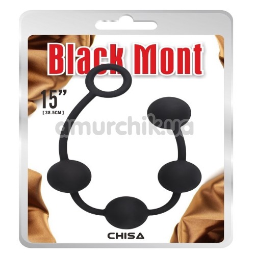 Анальний ланцюжок Black Mont P Storm Beads M 15, чорний
