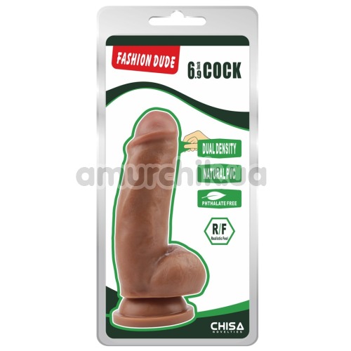 Фаллоимитатор Fashion Dude Cock 6.9, коричневый