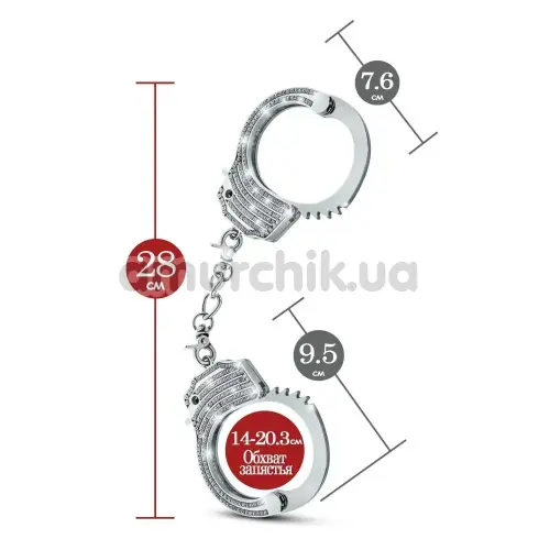 Наручники Temptasia Bling Cuffs, серебряные