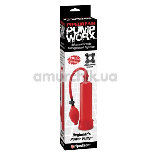Вакуумная помпа Pump Worx Beginner's Power Pump, красная