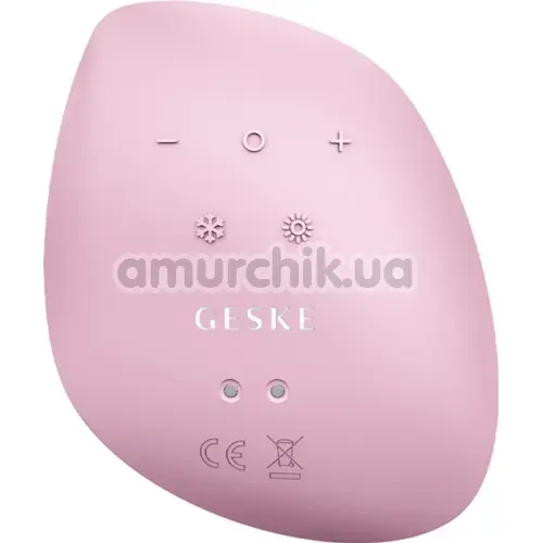 Ультразвуковой массажер-маска для лица Geske Sonic Warm & Cool Mask 9 in 1, светло-розовый