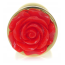 Анальная пробка с красной розочкой Exclusivity Jewellery Gold Rose Plug, золотая - Фото №4