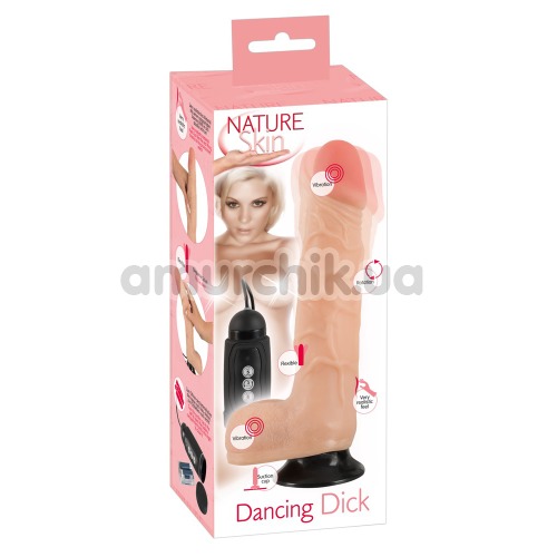 Вибратор Nature Skin Dancing Dick, телесный