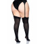 Чулки Leg Avenue Opaque Nylon Thigh High Stockings, черные - Фото №5