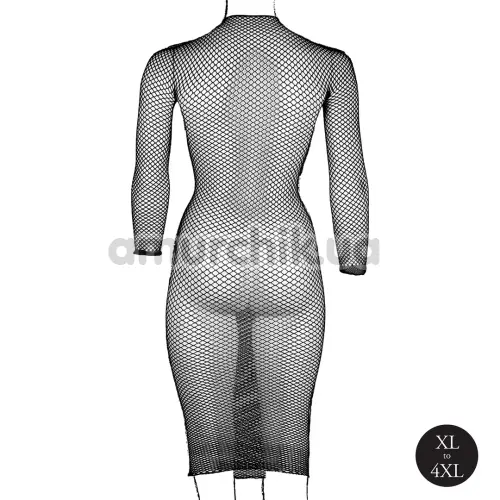 Платье Le Desir Long Dress Fishnet Structure and Turtle Neck, черное