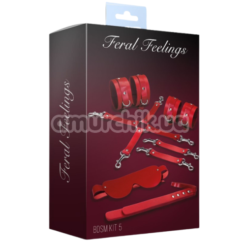 Бондажный набор Feral Feelings BDSM Kit 5, красный